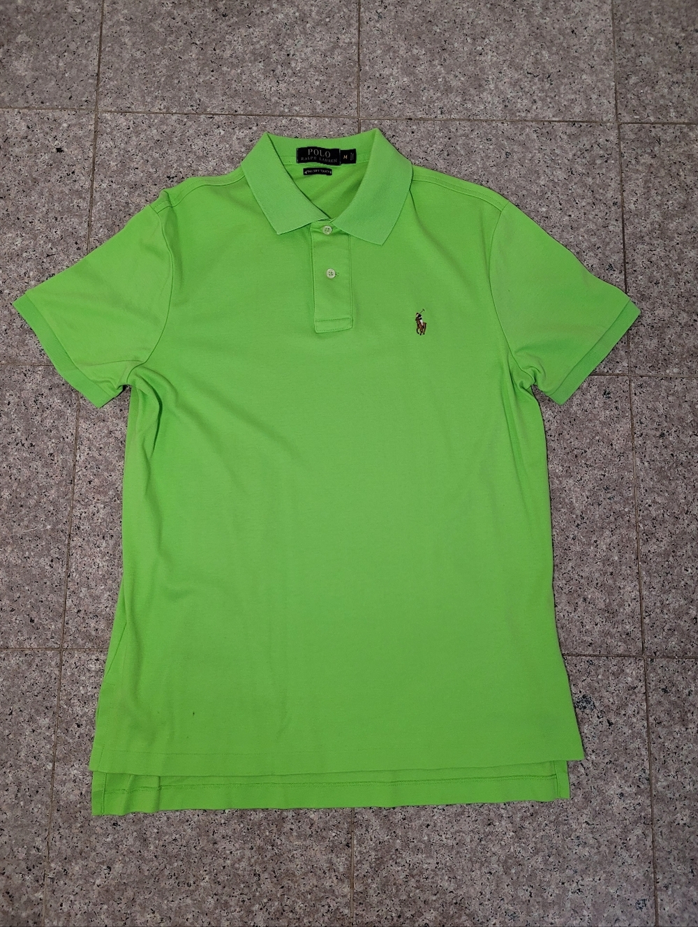 Polo by Ralph Lauren Men's Lime Green Classic Pique Polo Shirt Size Medium